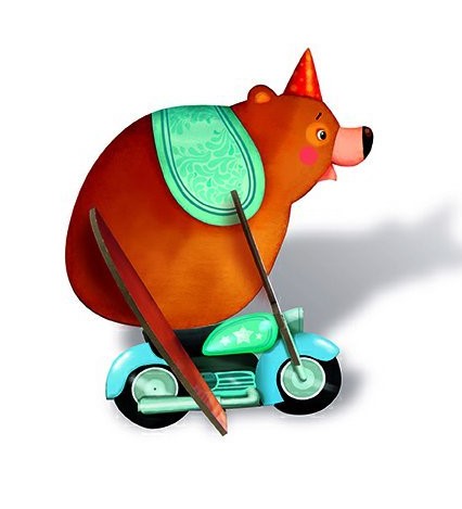 Puzzle Chlapec v cirkusu - medvěd